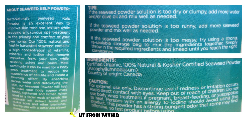 InstaNatural Seaweed powder -what it is, how to use it
