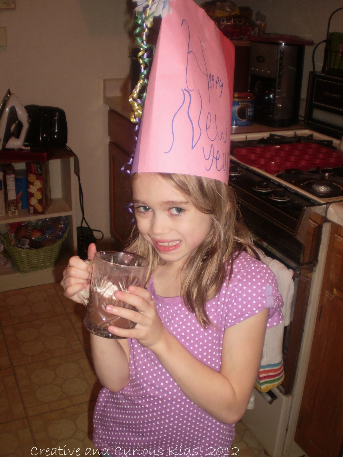 Creative and Curious Kids!: Wordless Wednesday: Homemade Party Hats!
