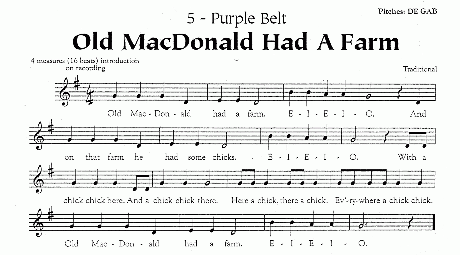 Old Macdonald Recorder