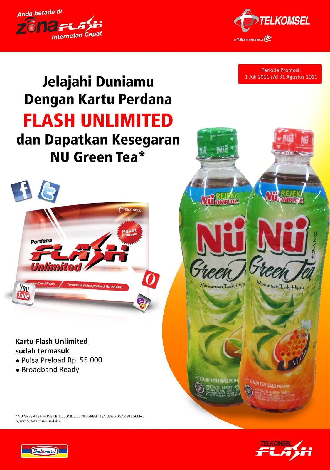私のデジタルジャーナル Promo Beli Perdana Flash di Indomaret Berhadiah Nu Green