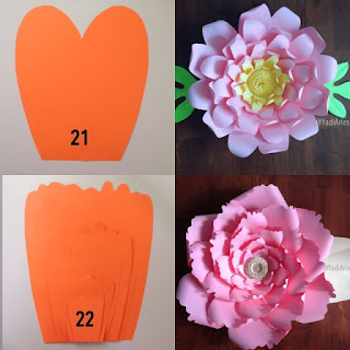 Flores de papel gigante com molde para imprimir - Ver e Fazer