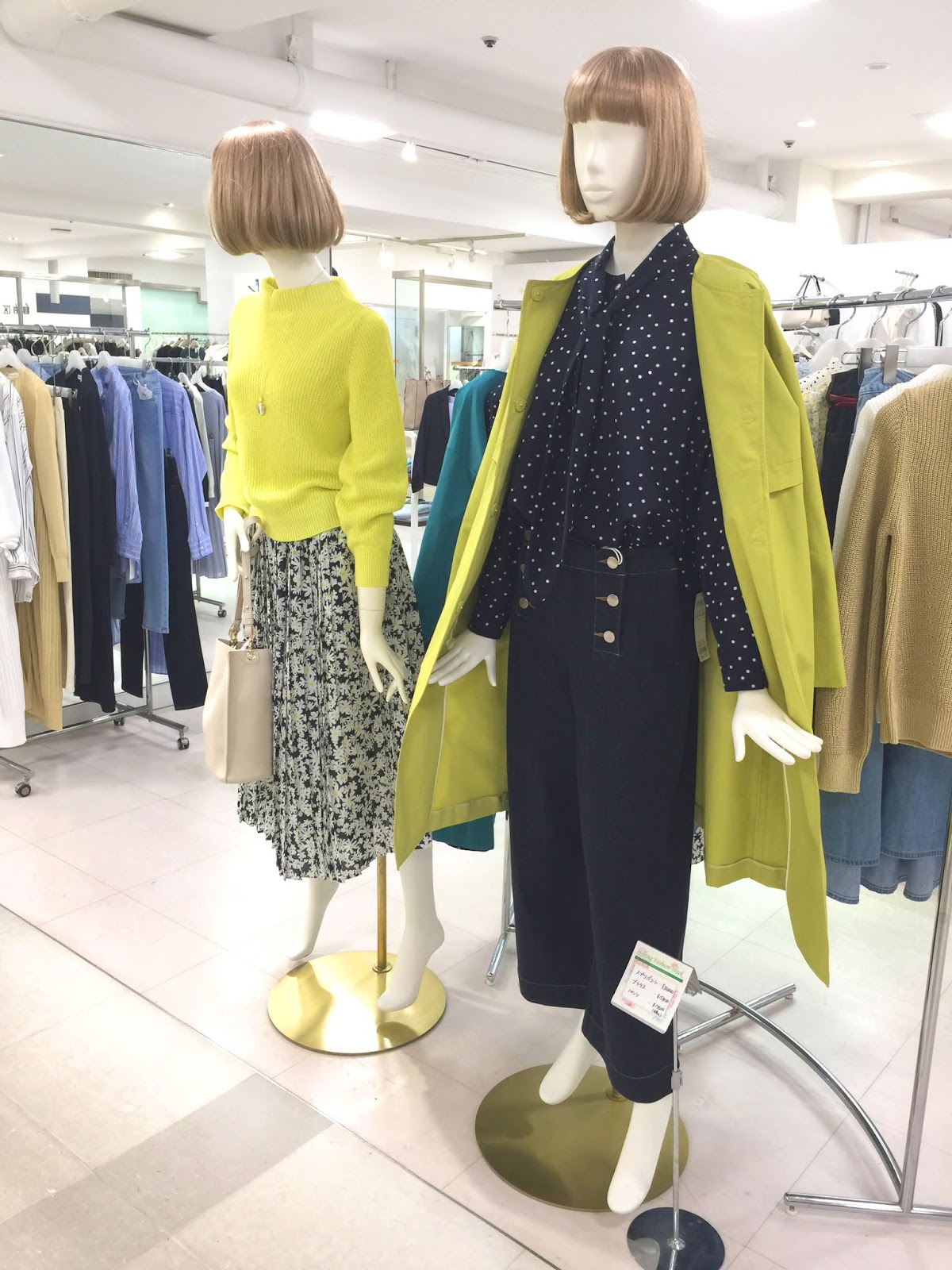 松菱blog パステルカラーの季節♪ 春色ファッションで軽やかに🌼