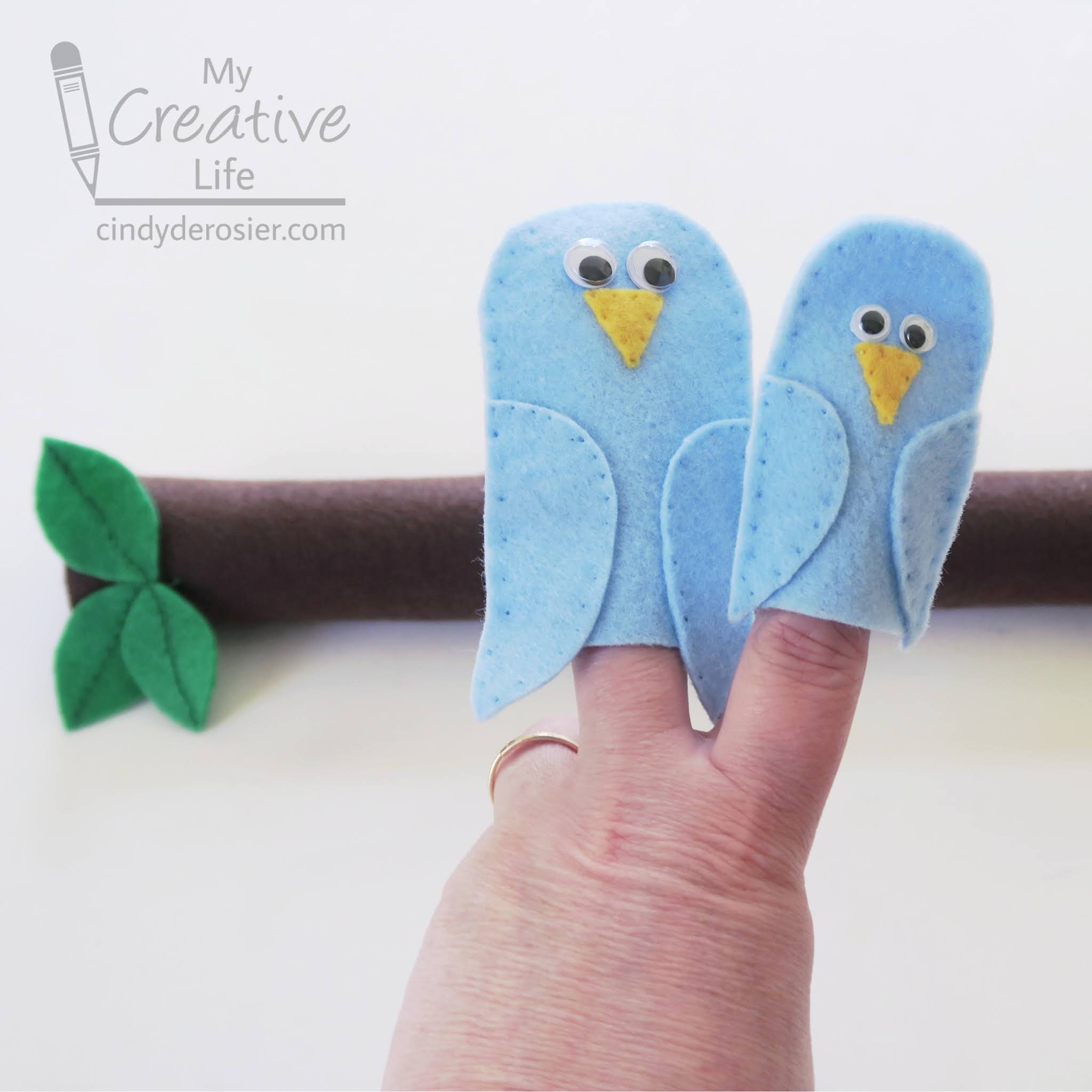 Cindy deRosier My Creative Life Spring Felt Bird Family Finger