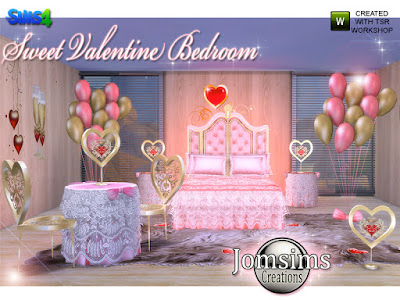 День св. Валентина — наборы мебели и декора для Sims 4 со ссылками для скачивания