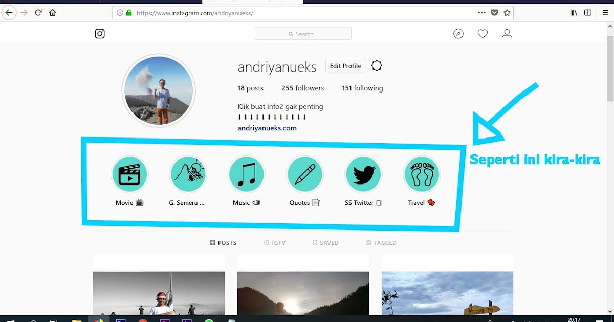 Cara membuat Cover Sorotan / Highlight Instagram yang