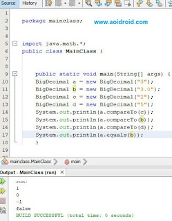 membandingkan bilangan bigdecimal