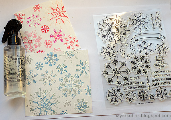 Layers of ink - Snowflake Builder Card Tutorial by Anna-Karin Evaldsson. Simon Says Stamp Snowflake Builder.