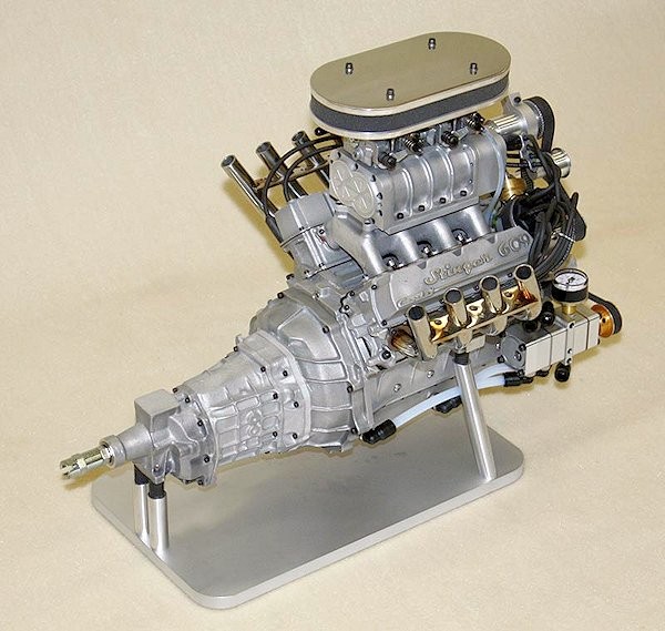 World's smallest supercharged four-stroke V8 engine now in production The Conley Stinger 609 supercharged four-cycle V8 gasoline engine - 6.09 cubic inches and 9.5 horsepower at 10,000 rpm (Photo: Conley Precision Engines) Via Gizmag