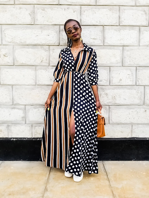 Wearing A Maxi Dress With sneakers- Maxi Shirtdress