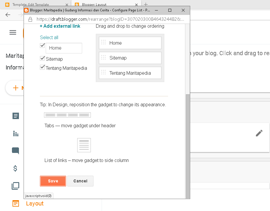 pages gadget gagal simpan pages gadget gagal disave