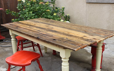 Farm table to plank table DIY redouxinteriors.com