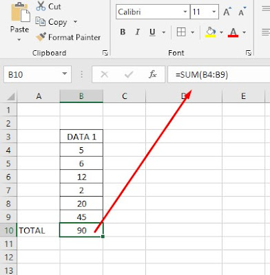 Hasil penjumlahan banyak data excel Hasil penjumlahan banyak data excel