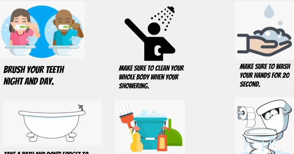Bailey L @ Glenbrae School: Good hygiene habits poster.