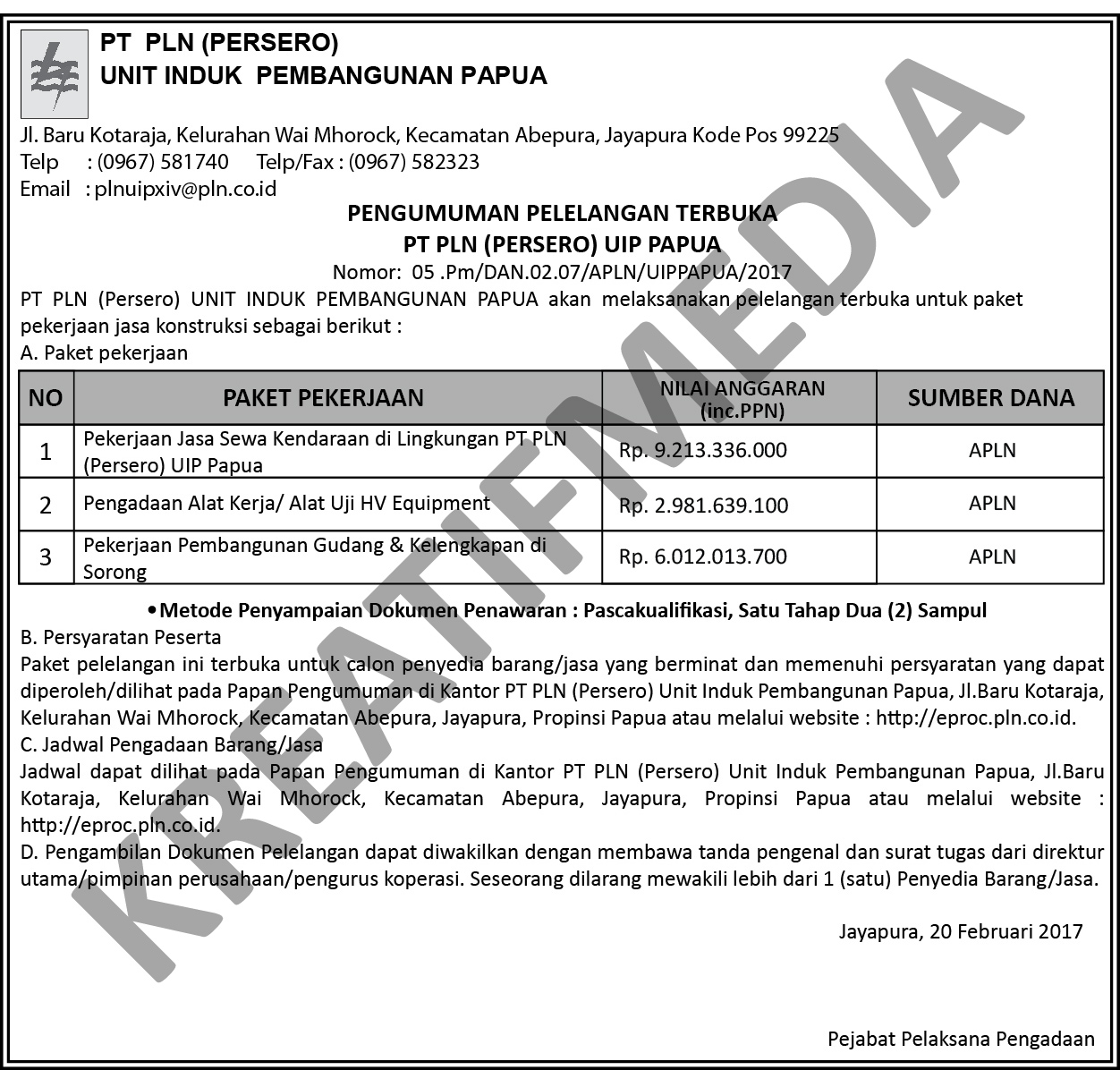 Jenis- Jenis Iklan Pengumuman Dan Contohnya Di Media Cetak 