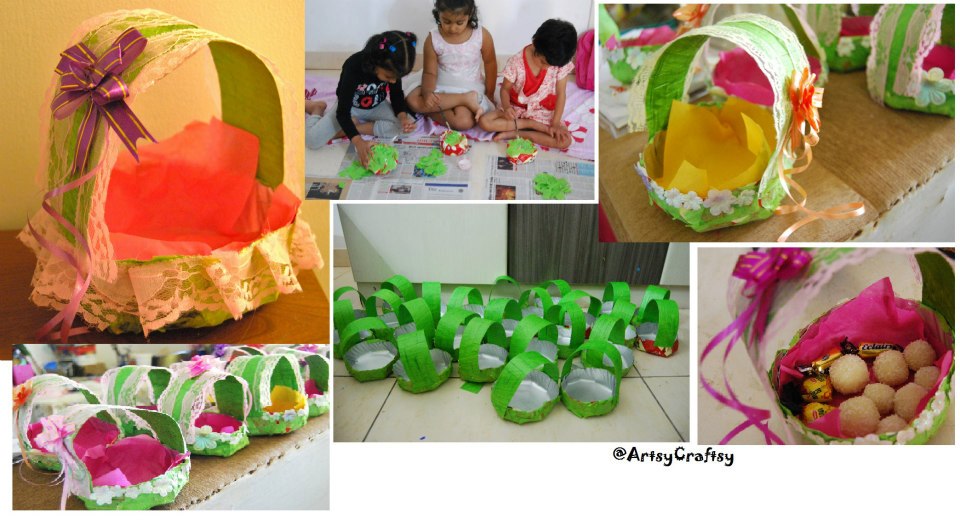 Paper Plate Basket craft Entry by Kanchan Yadav Artsy Craftsy Mom