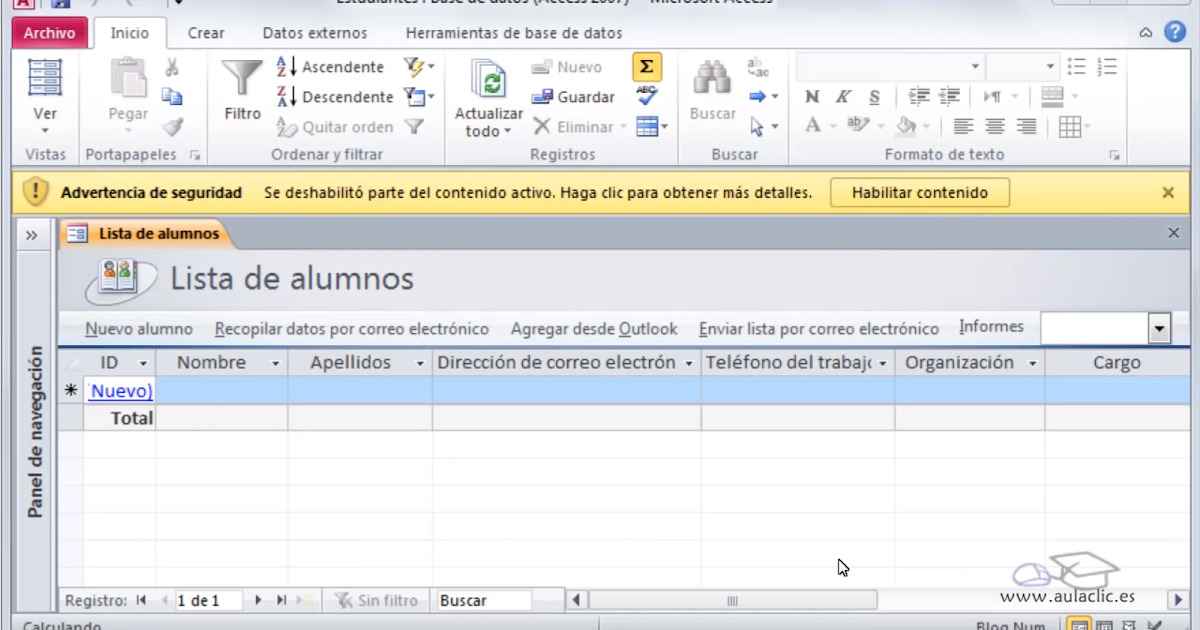 CREAR, ABRIR Y CERRAR UNA BASE DE DATOS CREAR, ABRIR Y CERRAR UNA BASE DE DATOS