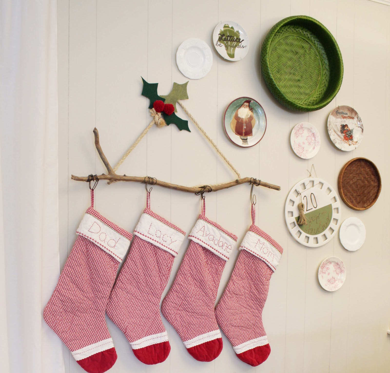 House Homemade DIY Christmas Stocking Hanger