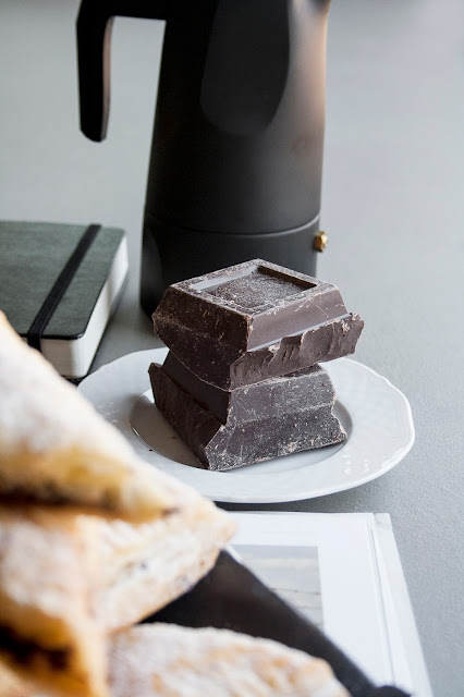 Saccottini di pasta sfoglia al cioccolato