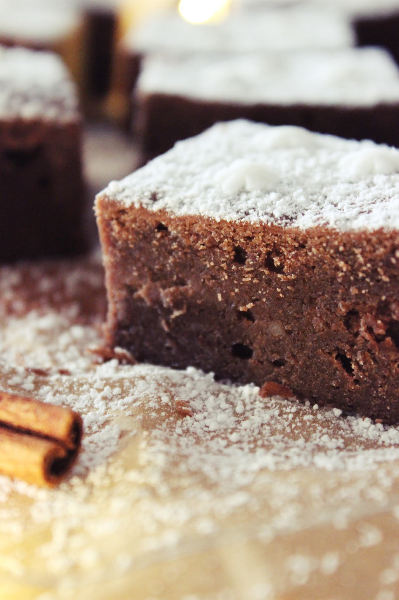 saftige Lebkuchen Brownies ohne Zucker