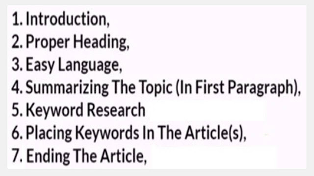 SEO-friendly articles writing format step by step.