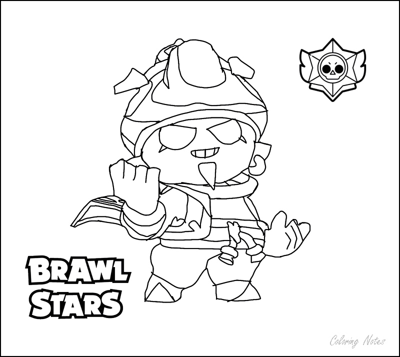 Brawl Stars Coloring Pages All Characters Printable Free Coloring Pages For Kids Free Printable - brawl stars gene drawing