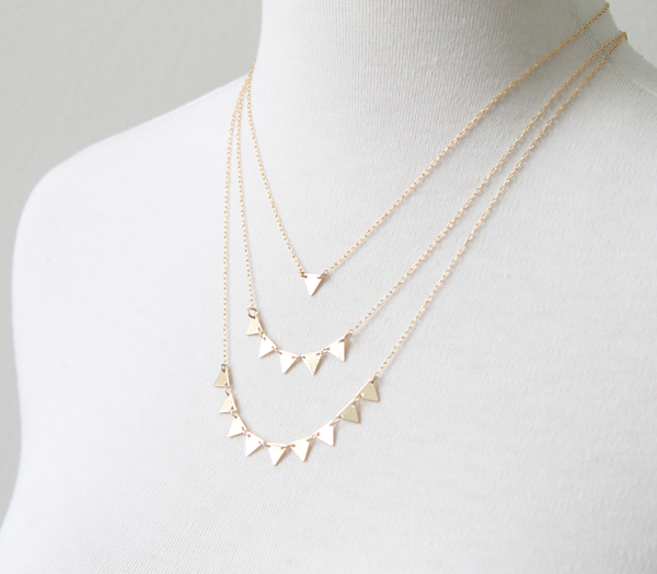 Announcing the winners of the 5 Triangle Necklace from Peggy Li :: Effortlessly with Roxy