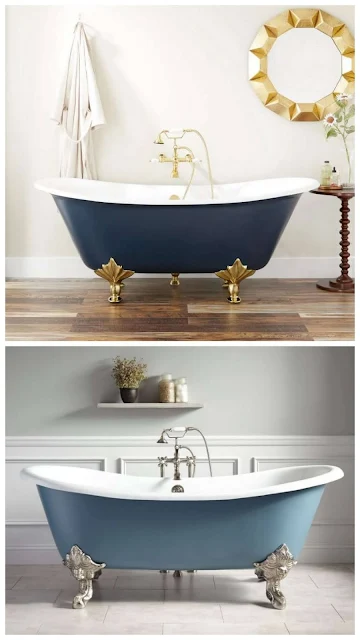 Painted clawfoot tub