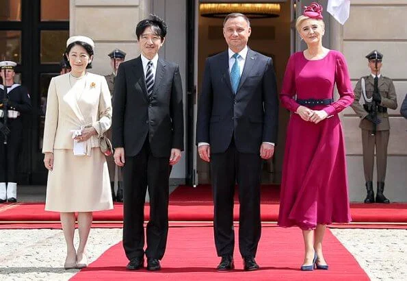 Predsident of Poland, Andrzej Duda and his wife, Agata Duda welcomed Crown Prince Fumihito and his wife Crown Princess Kiko