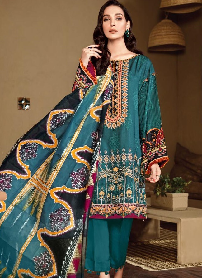 Gul Ahmed Al Karam Kesariya Pakistani Lawn Collection In Wholesale Rate 