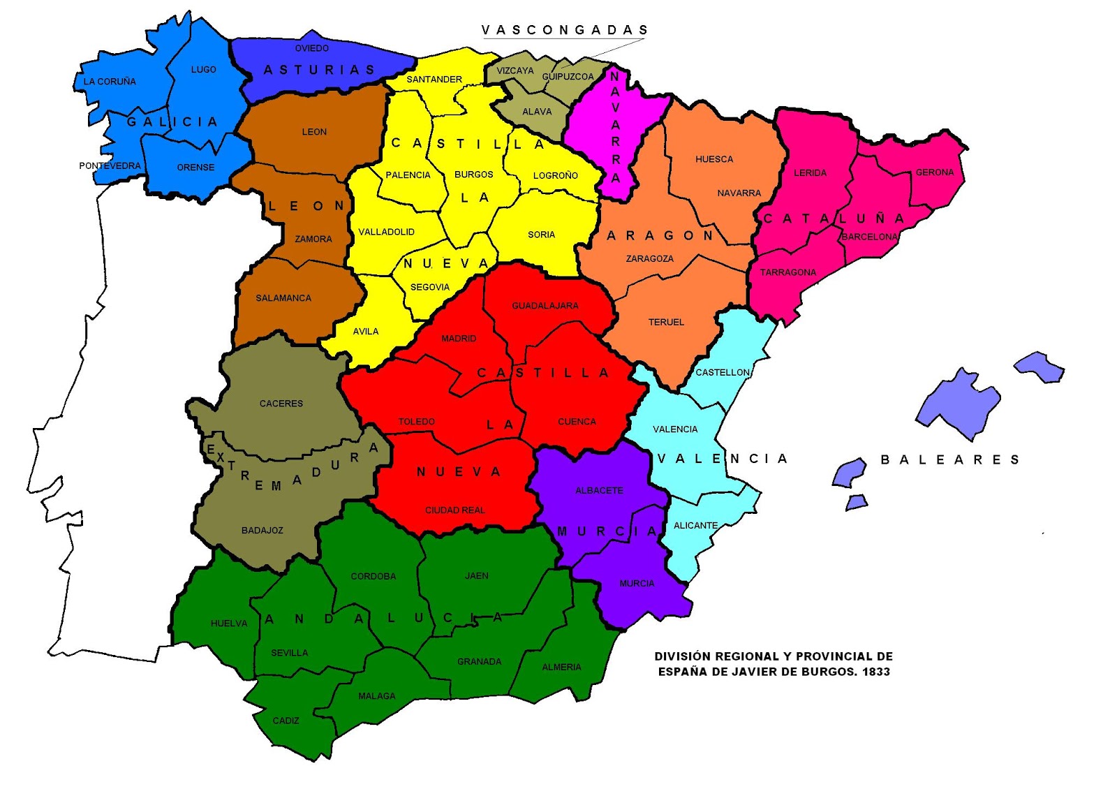 Regions provinces