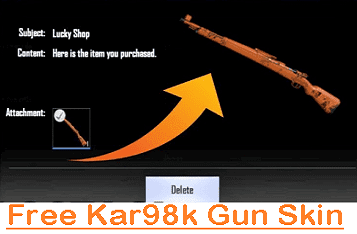 Redeem Kar98K gun skin with free Redeem code
