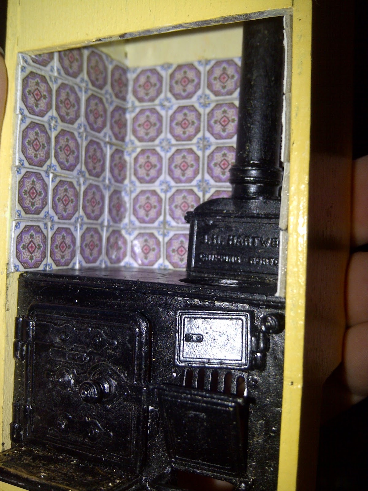 Miniature Gypsy Caravan Transfers and stove