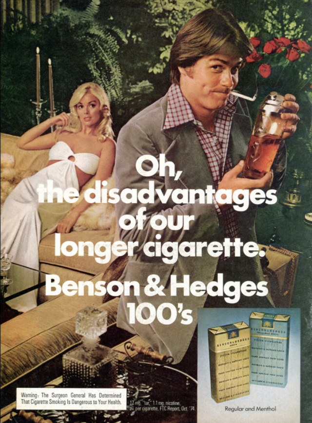 Vintage Benson And Hedges Cigarette Ads