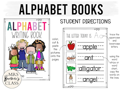 Alphabet books letter writing letter sounds phonics for Kindergarten First Grade
