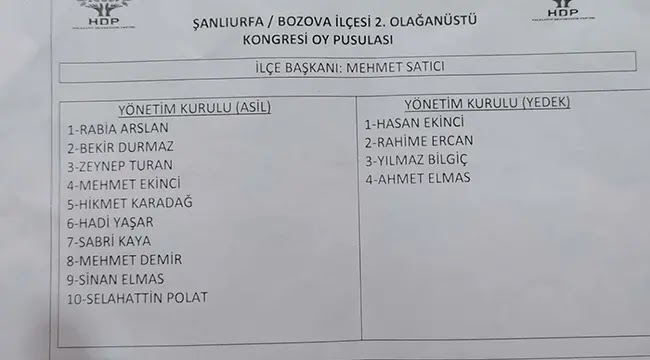 HDP Bozova ilçe olağanüstü kongresi