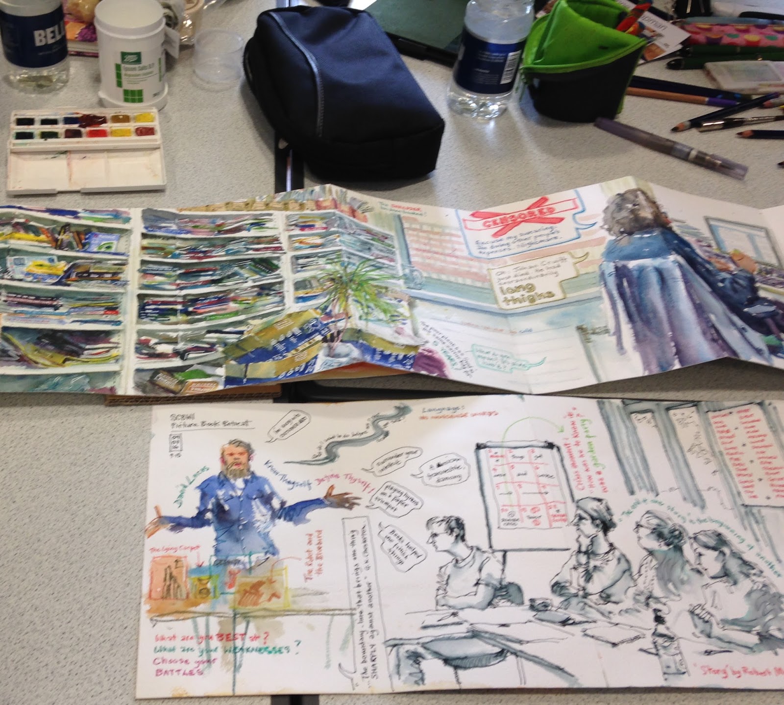 Making a Concertina Sketchbook Words&Pictures