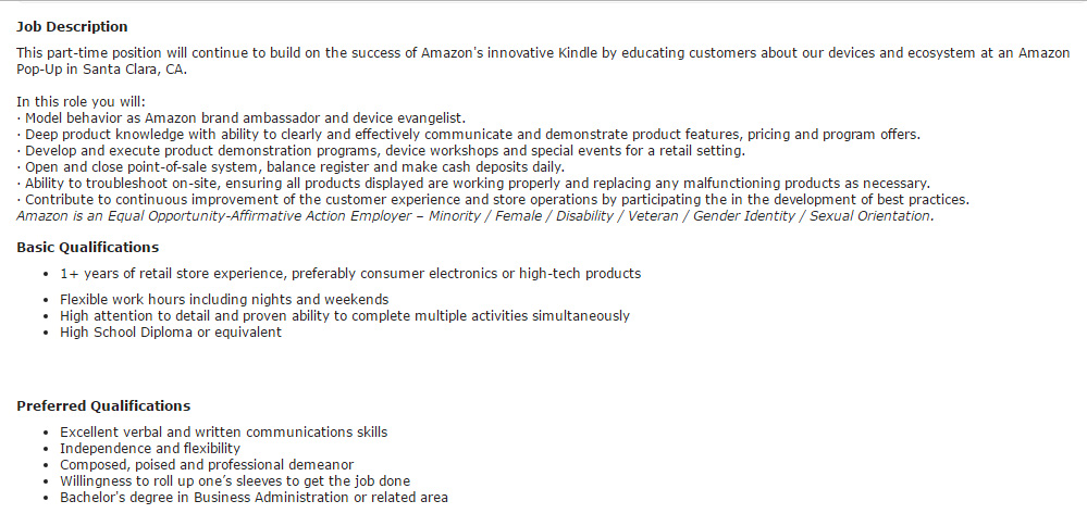 retail sales associate job description