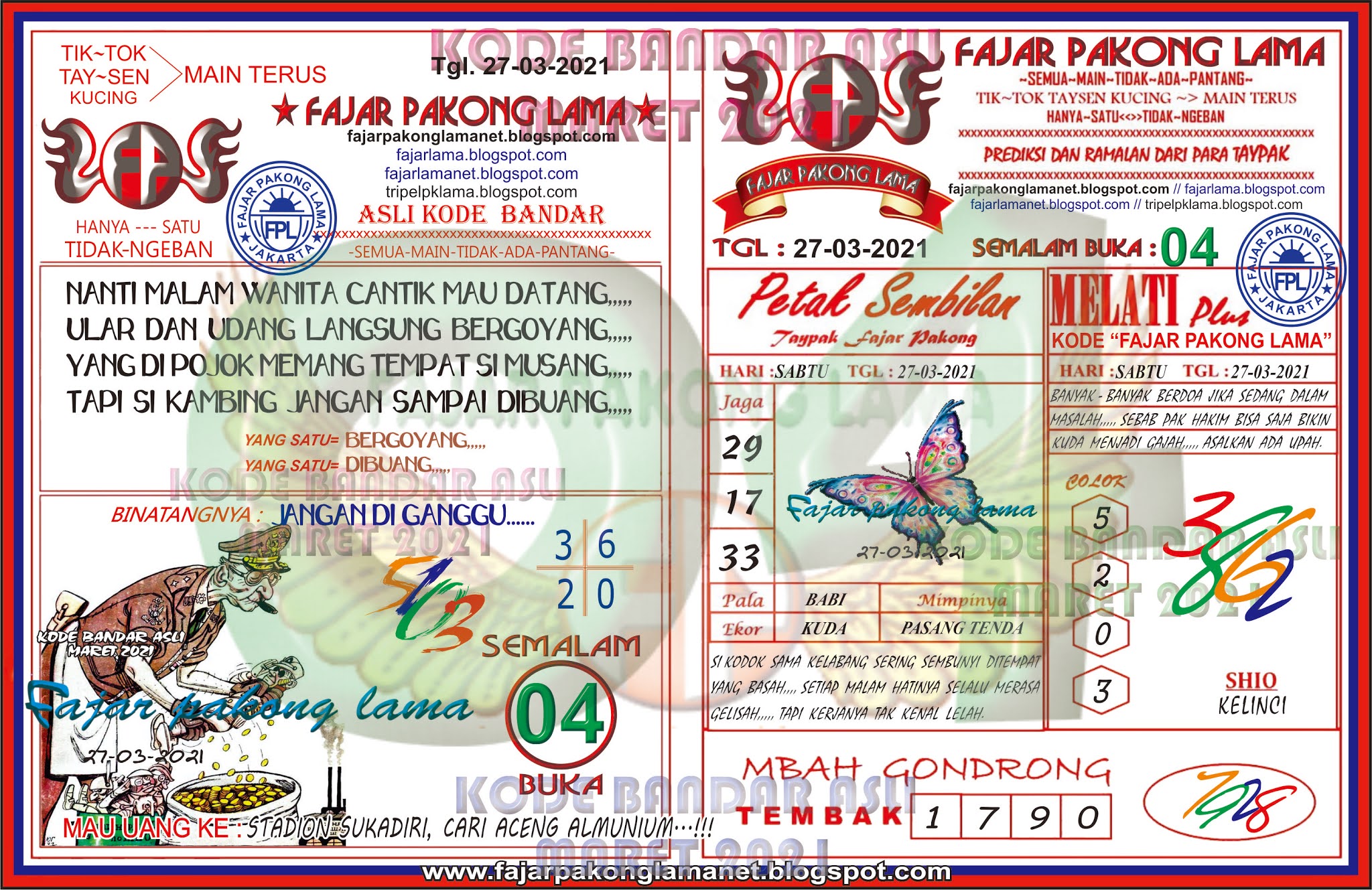 Syair Naga Mas Hongkong Sabtu 27 Maret 2021 PONDOK SYAIR