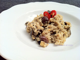 risotto alle melanzane e peperoncino