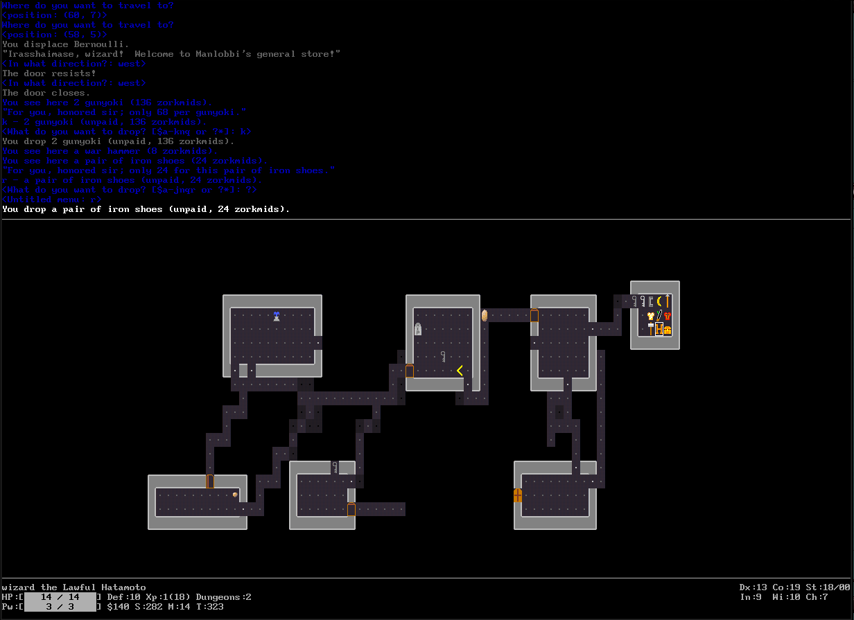 Mister Sanity: Screenshots: NetHack Fourk 4.3.0.4