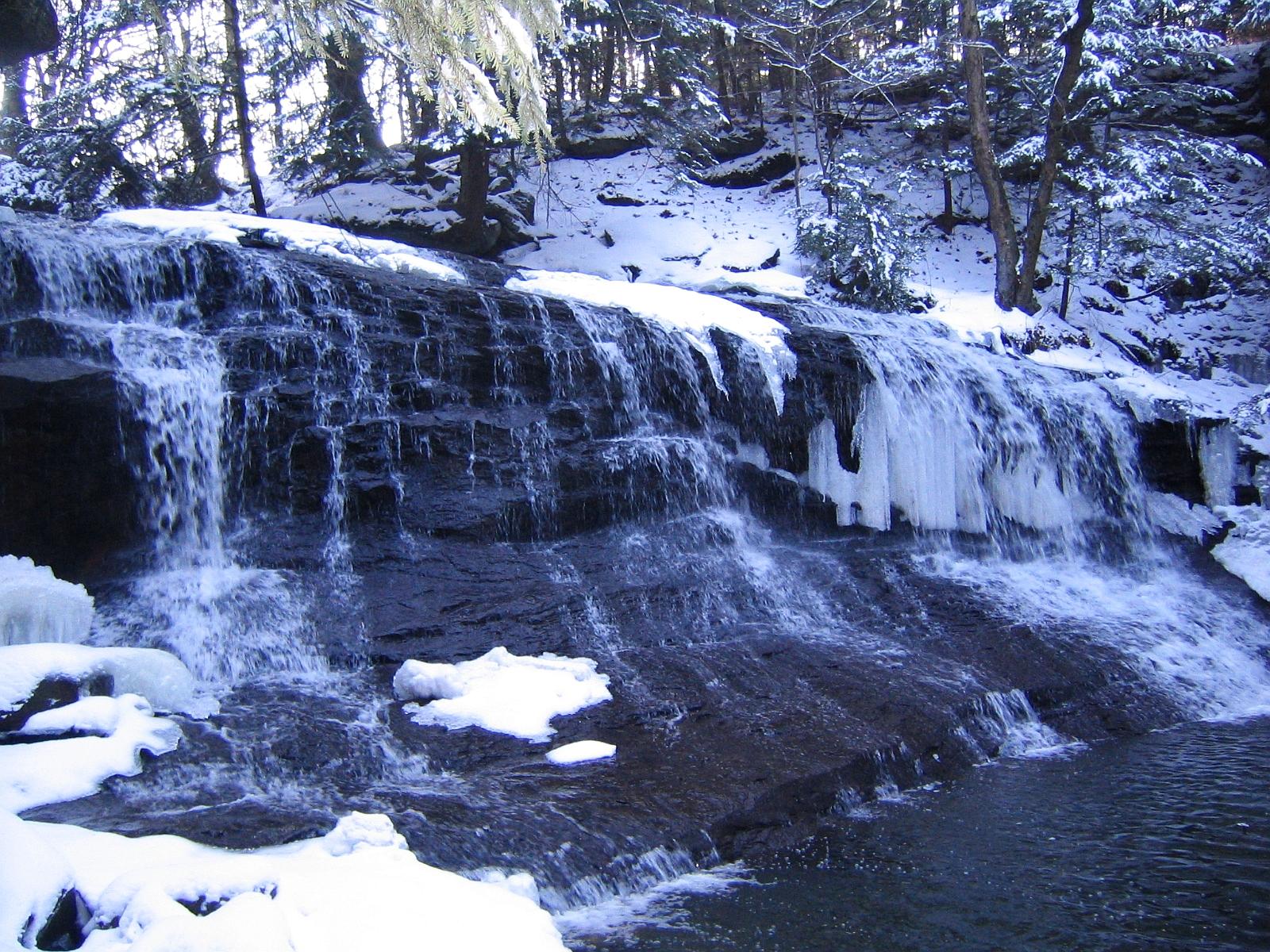 Зима фото водопад