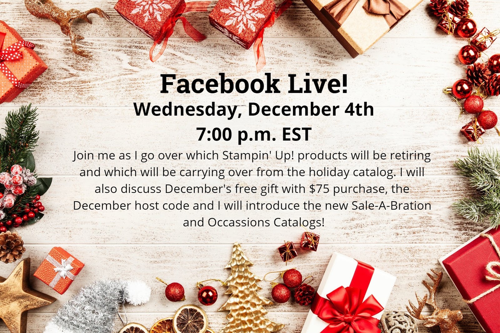 Facebook Live Event Tomorrow!