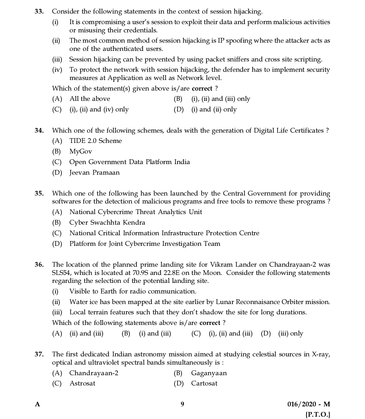 KAS Question Paper 2 with Answer Key 16/2020 Kerala PSC PSC THRILLER