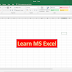 MS Excel File Menu(हिंदी नोट्स)