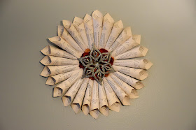 how to make a book page wreath for Christmas