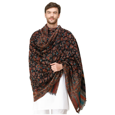 Men's Cashmere Shawl from Amritsar Men's Cashmere Shawl from Amritsar