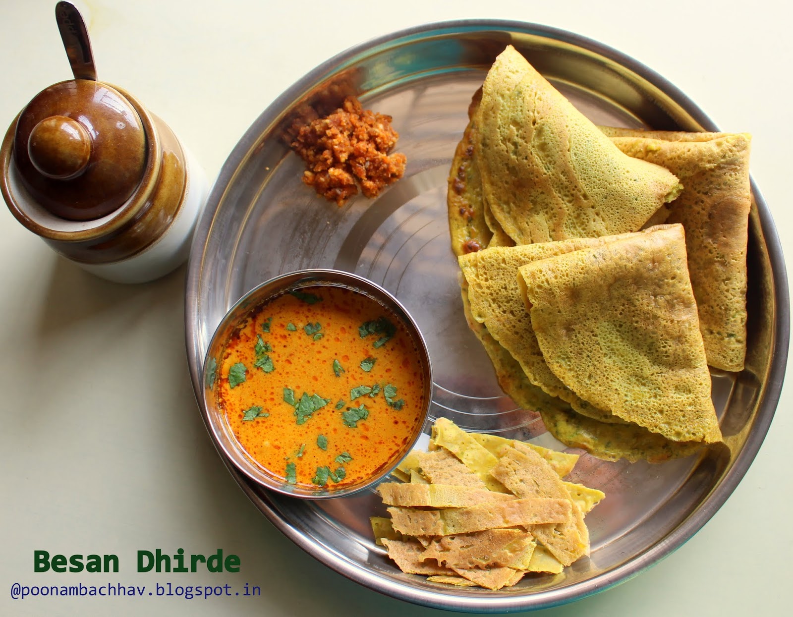 Annapurna Besan Dhirde / Besan Cheela / Savory Gram Flour Pancakes