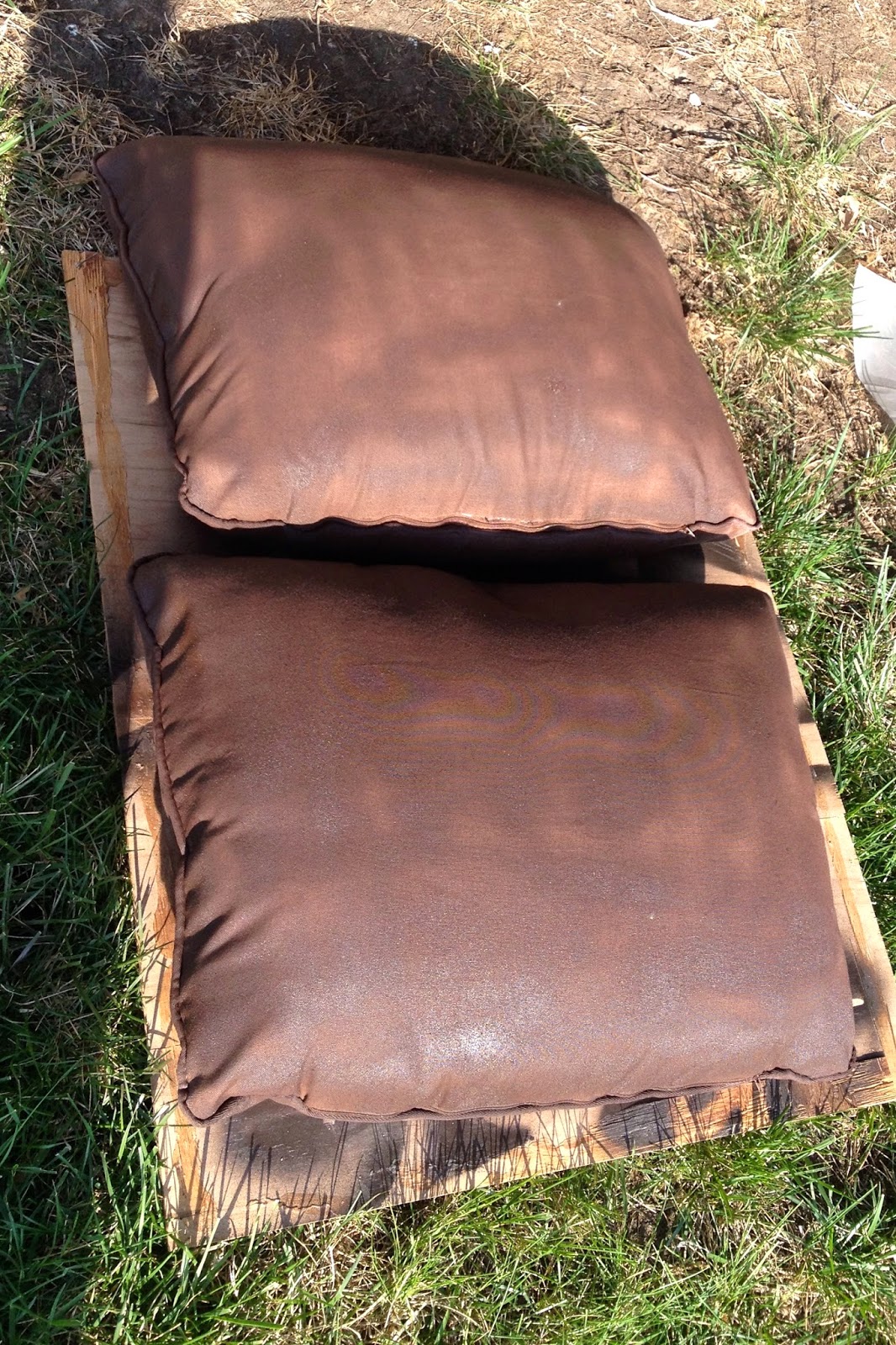 DIY Why Spend More Spray painting outdoor cushions