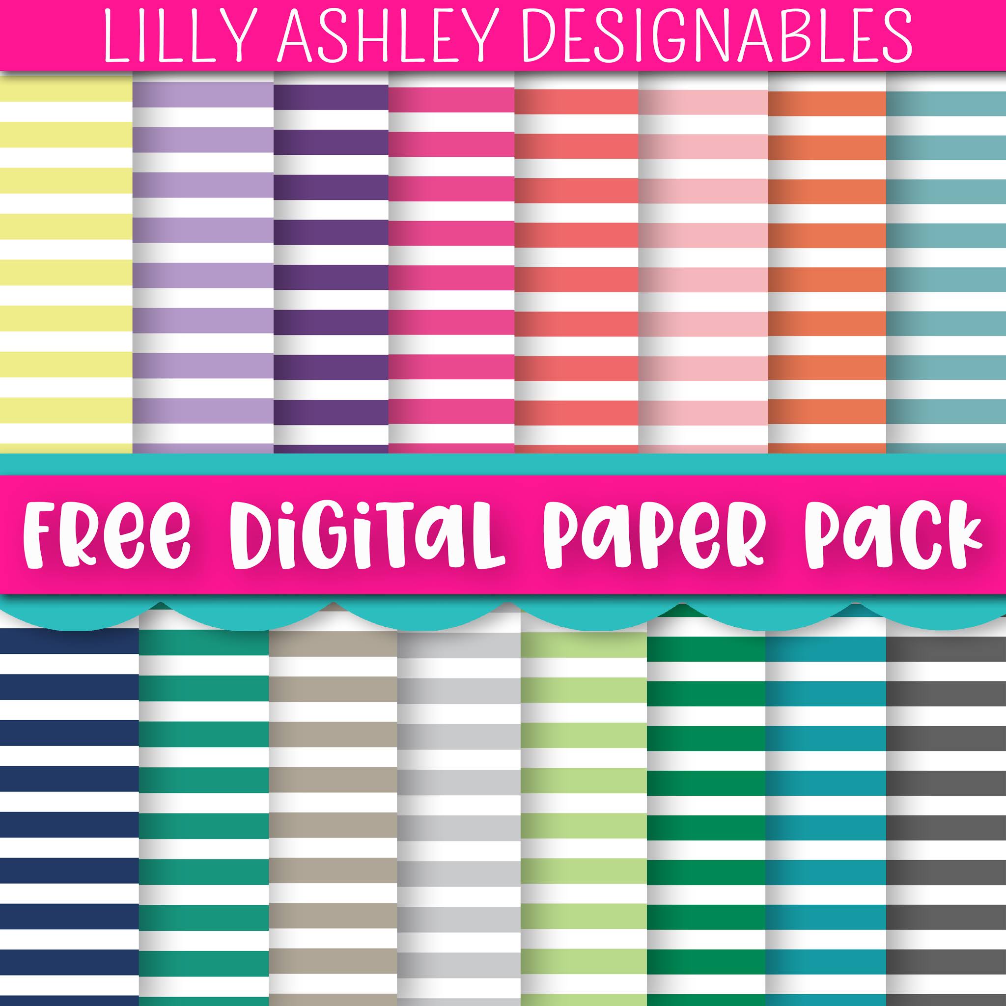 Lilly Ashley Free Striped Digital Paper Pack
