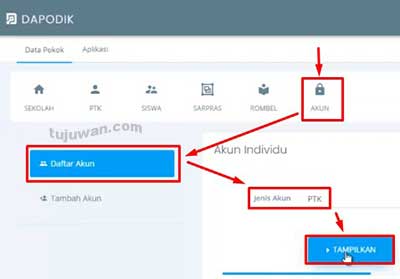 cara memverifikasi akun PTK/Guru/Kepala Sekolah dapodik 2021